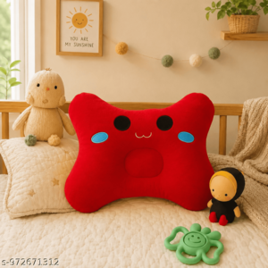 red baby pillow
